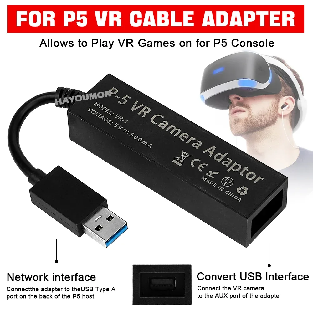 Gaming Console Buttons - PS5 VR-kabeladapter voor PS5 console USB