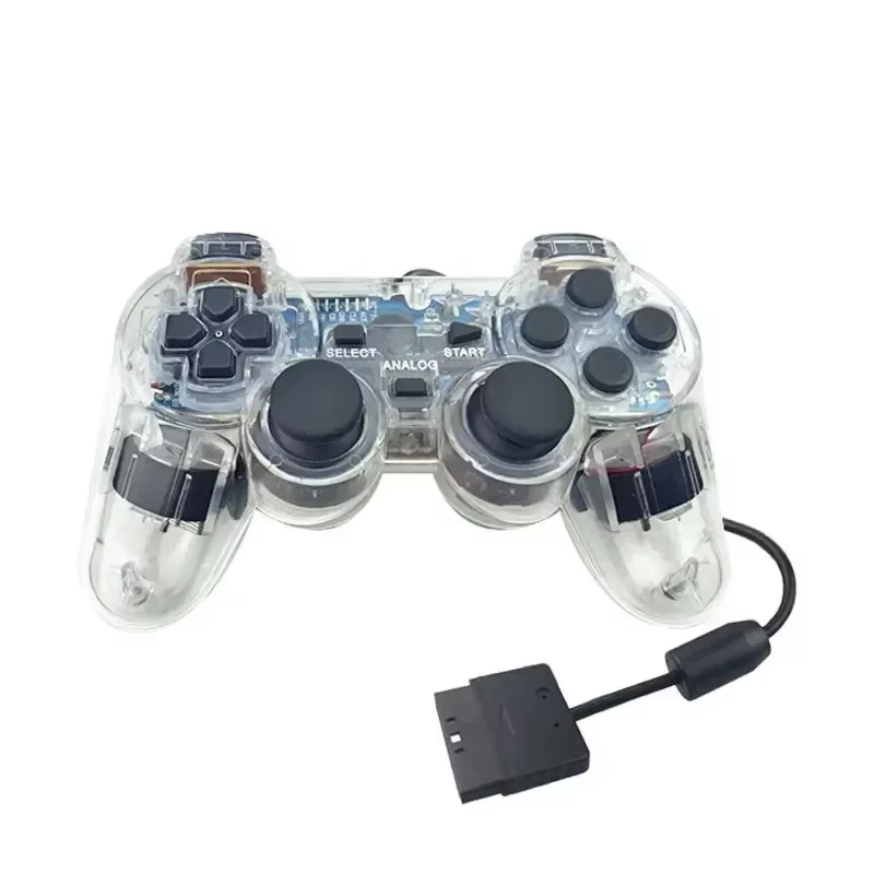 Gaming Console Handle - PS2 Controller Gamepad Handvat Transparant Bedraad