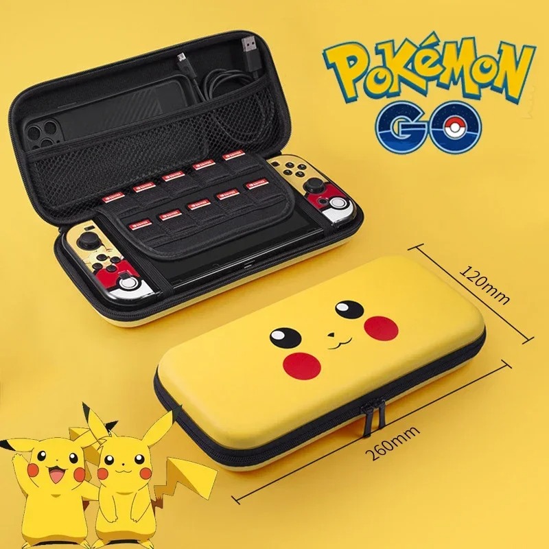 Gaming Console With Games - Pokemon Pikachu opbergtas voor Switch OLED