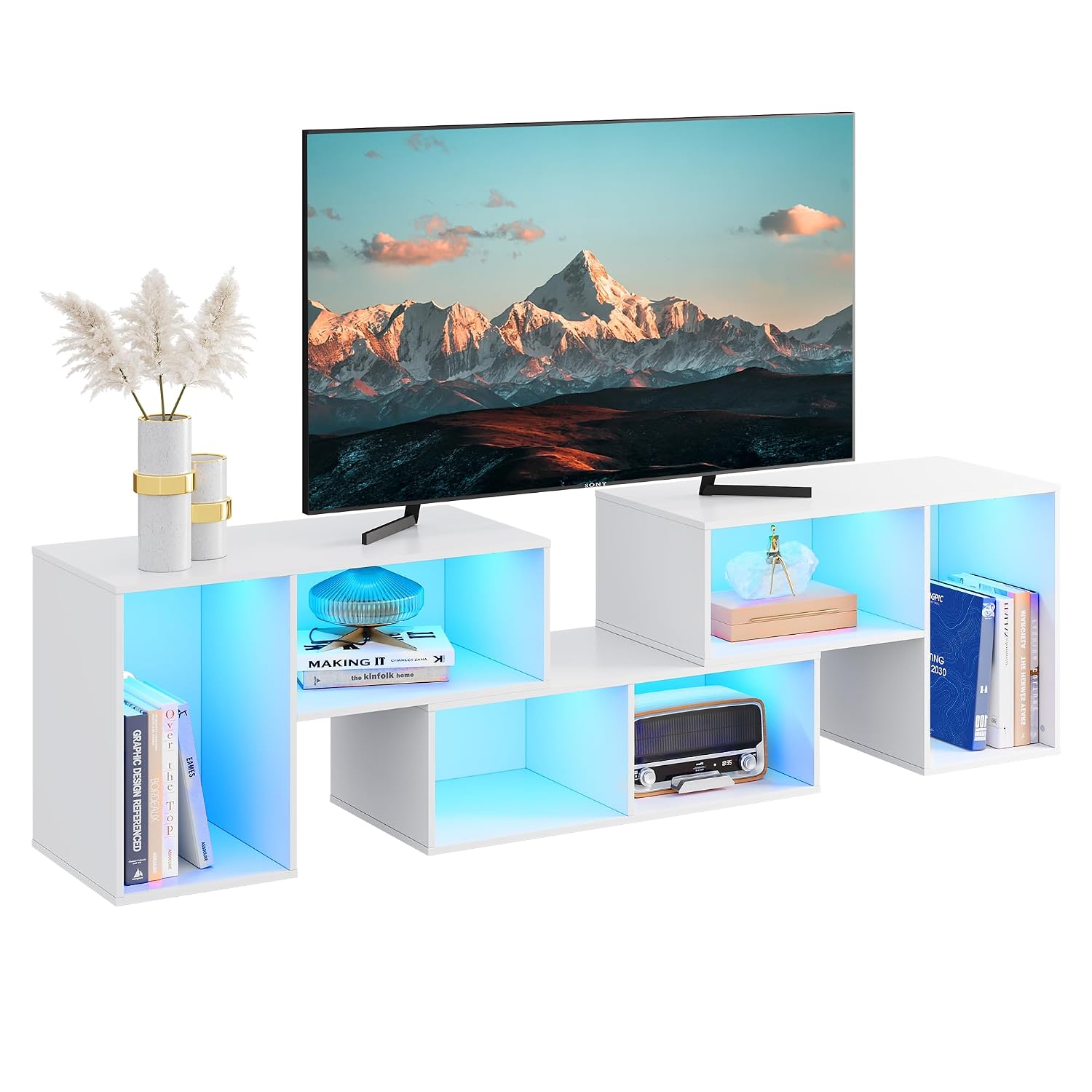 Vormbaar tv-meubel met LED-str - Gaming Console Room recensie en prijs