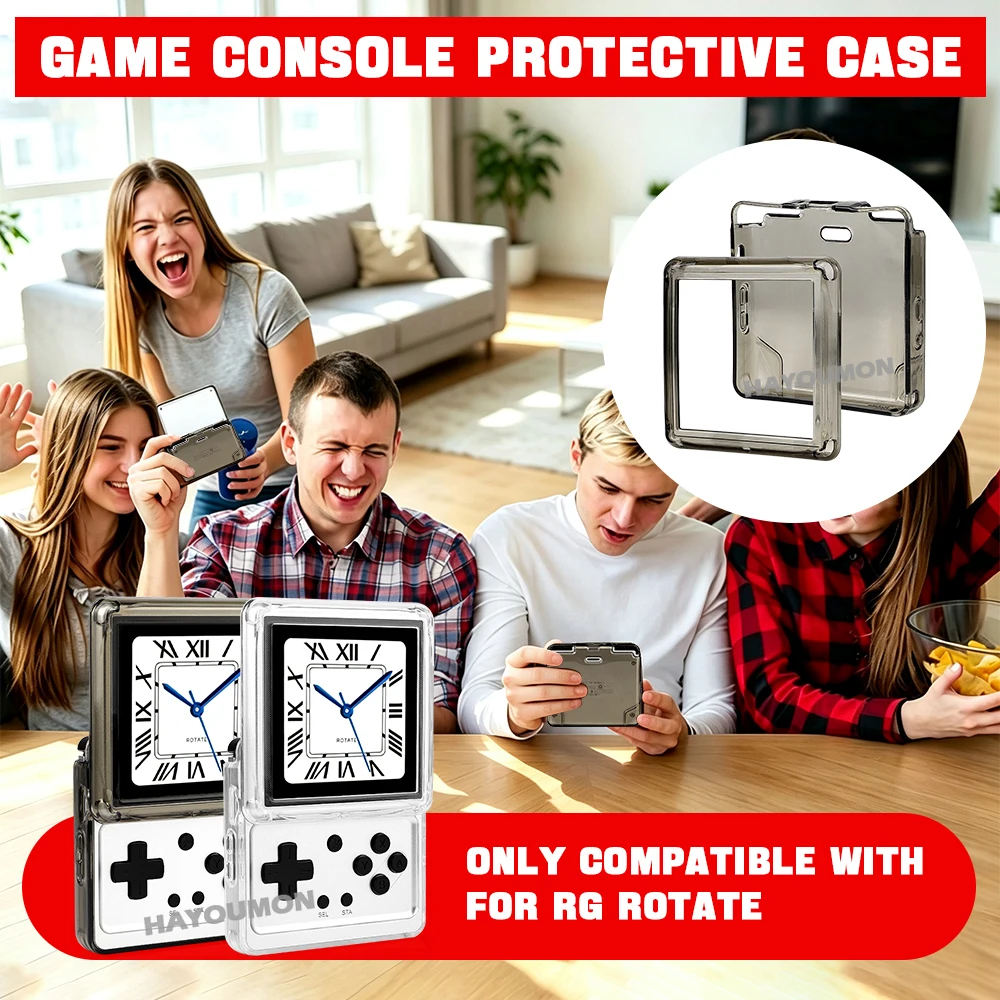 Doorzichtige zwarte TPU-gameco - Gaming Console Anbernic recensie en prijs